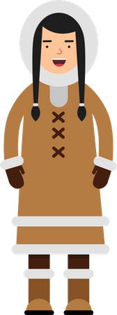 Mujer chukchi polar  Ilustración