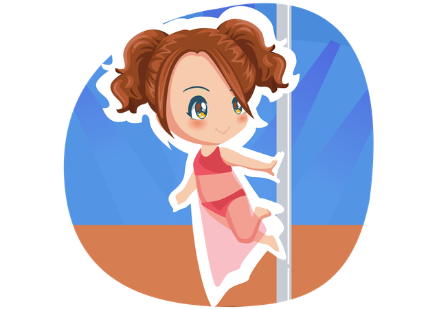 Fille de pole dance  Illustration