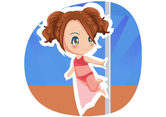 Fille de pole dance  Illustration