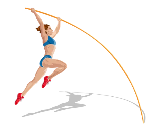 Pole jumping  Illustration