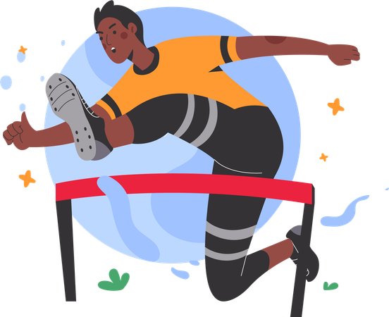 Pole Vault Athlete  Illustration