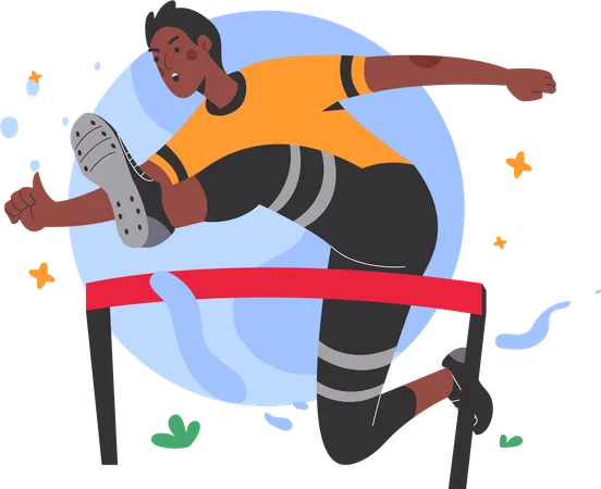 Pole Vault Athlete  Illustration