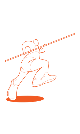 Pole Vault  Illustration