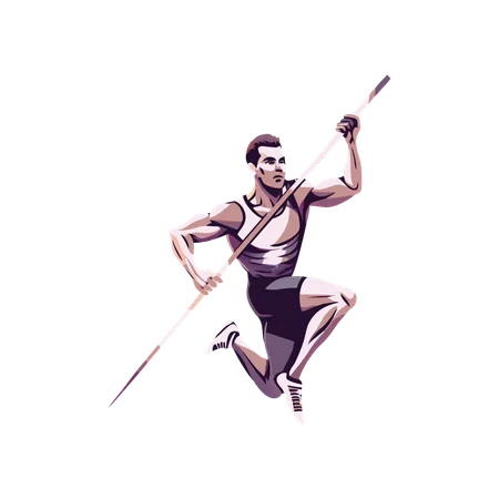 Pole Vault  Illustration