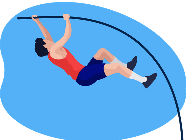 Pole vault Player  Illustration