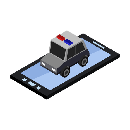 警察アプリ  イラスト