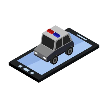 警察アプリ  イラスト