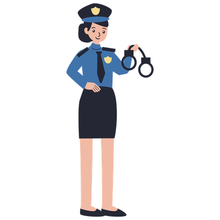 Police are handcuffing  Illustration