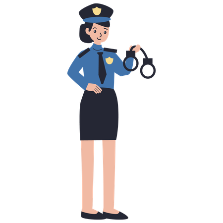 Police are handcuffing  Illustration