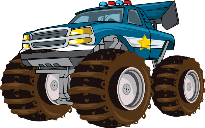 Police big truck  Illustration