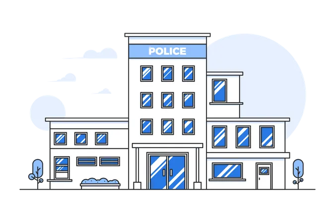 Police building  Illustration