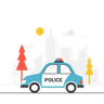 police patrol vehicle illustration