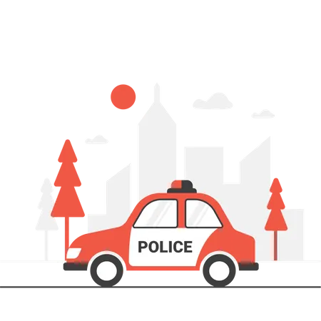 Police Car  Illustration