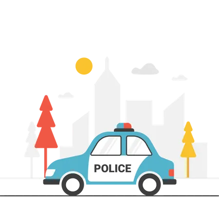 Police Car  Illustration