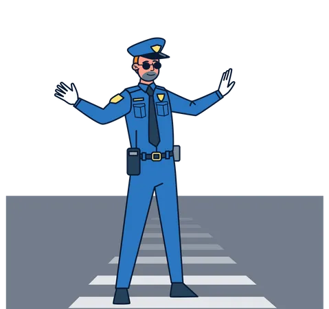 Police de la route  Illustration