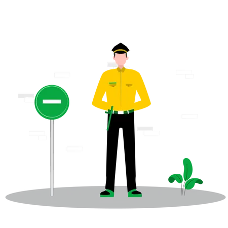 Police de la route  Illustration