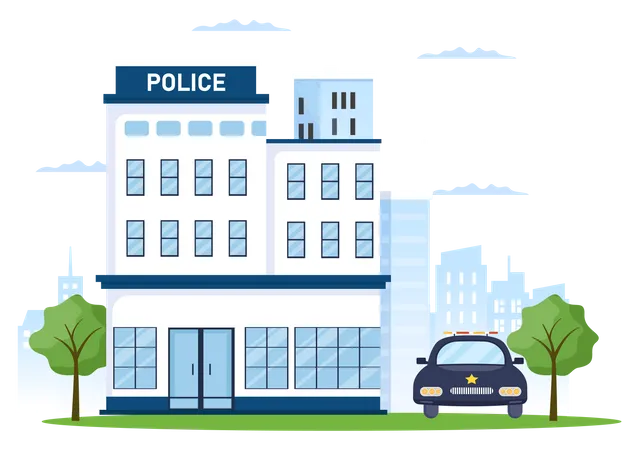 Police Department  イラスト