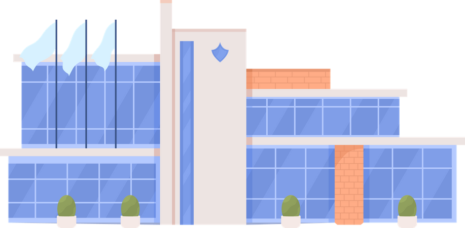 Police department building  Illustration