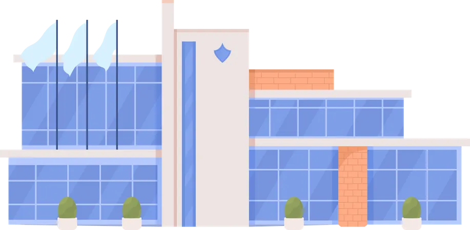 Police department building  Illustration