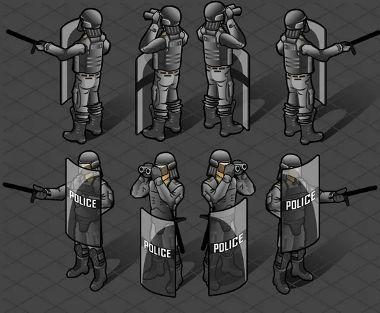 Police Force on High Alert  Illustration