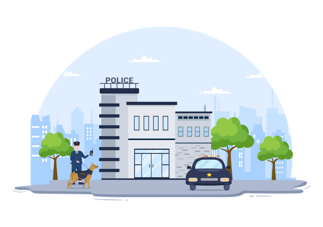 Police Headquarters Illustration
