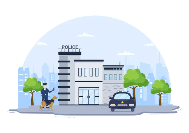 Police Headquarters  Illustration