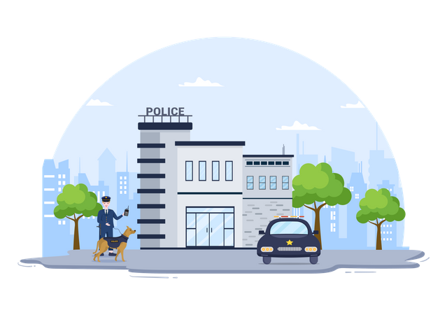 Police Headquarters  Illustration