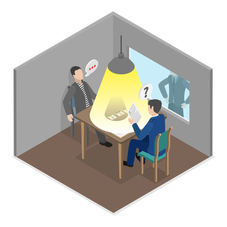 Police interrogation  Illustration