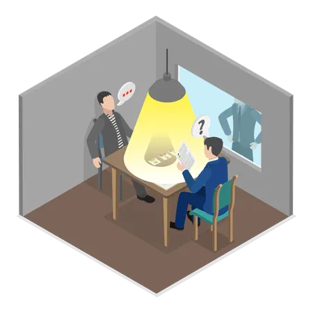 Police interrogation  Illustration