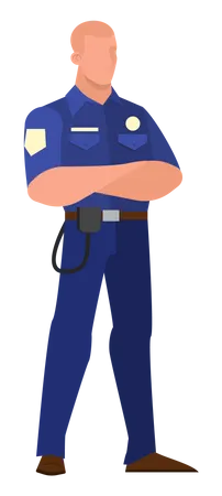 Police officer in the uniform Illustration