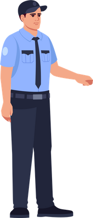 Police Officer In Uniform  Illustration