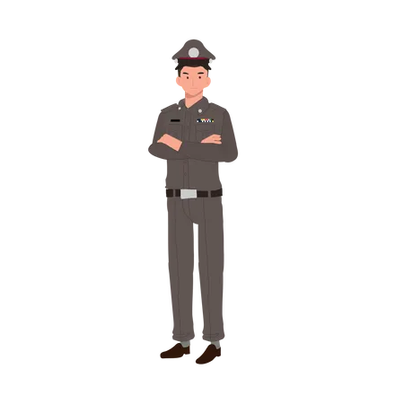 Police Officer Is Protecting Our Government Laws イラスト