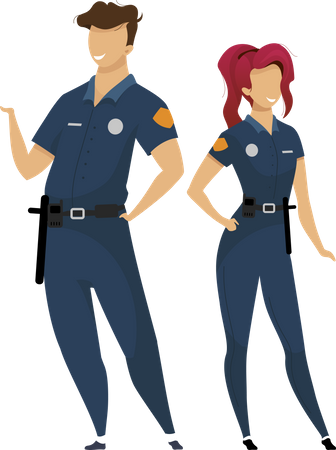 Police officers  Illustration