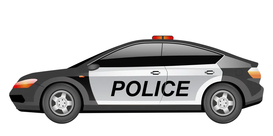 Police patrol car  Illustration