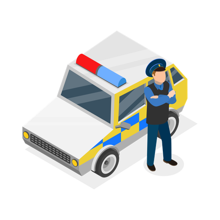 Police Patrol  Illustration