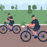 police patrol illustration