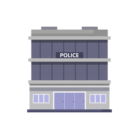 Police Station  Illustration