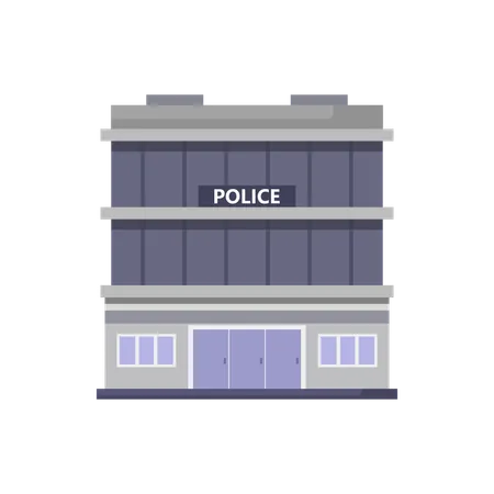 Police Station  Illustration