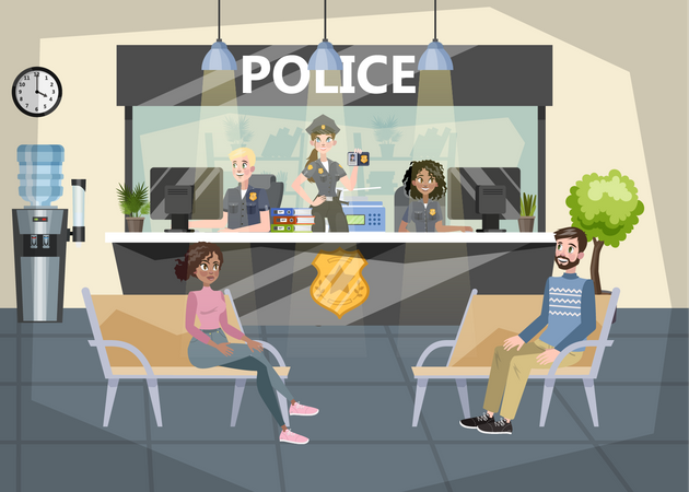 Police station Illustration