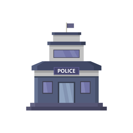 Police Station  Illustration