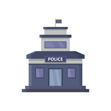 Police Station  Illustration