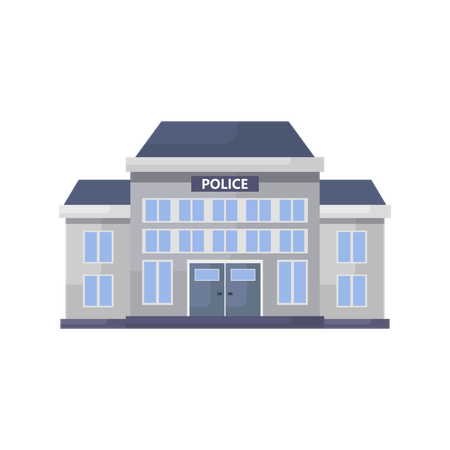 Police Station  Illustration