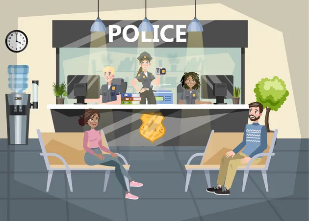 Police station  Illustration