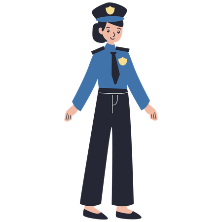 Police Woman  Illustration