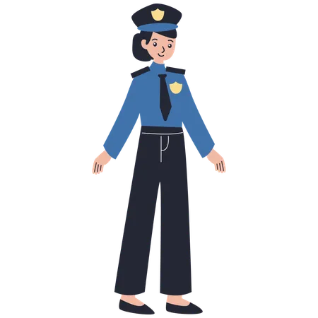 Police Woman  Illustration