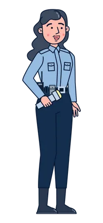 Police woman Illustration