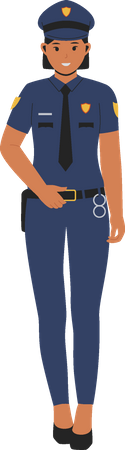 Police woman  Illustration