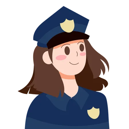 Police woman in uniform  Illustration