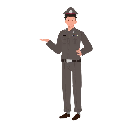 Policeman on duty  Illustration