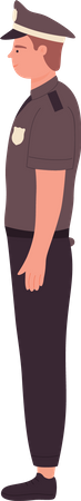 Policeman side pose  Illustration